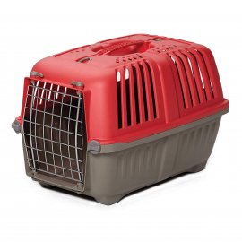 Pet Carrier: Hard-Sided Dog Carrier, Cat Carrier, Small Animal Carrier In Red| Inside Dims 20.70l X 13.22w X 14.09h & Suitable For Tiny Dog Breeds | Perfect Dog Kennel Travel Carrier For Quick Trips