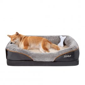 Large Memory Foam Dog Bed, Orthopedic Dog Bed & Sofa With Removable Washable Cover And Squeaker Toy As Gift