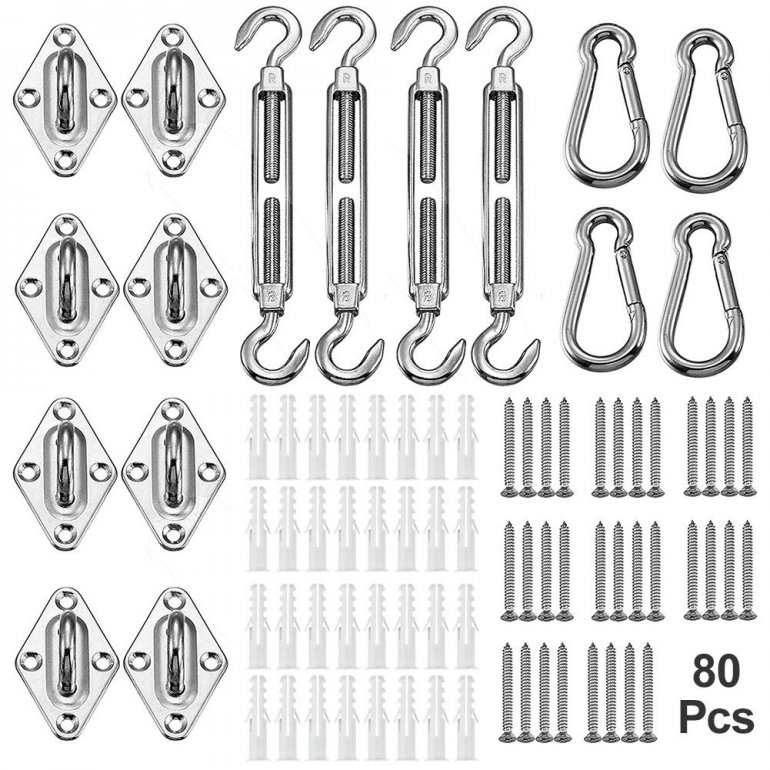 Stainless Steel Multi-Function Thickened Shade Sail Hardware Kit