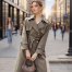 2024 Spring Fall Over The Knee Mid-Length Classic Trench Coat Women's Gray