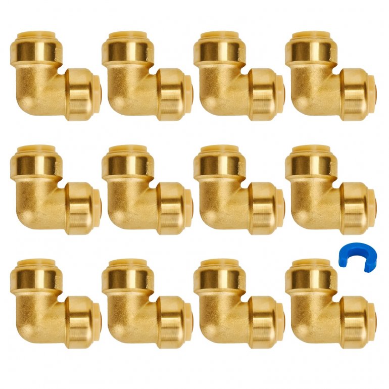 Push-Fit 90 Degree Elbow Lead Free Brass Pipe Fittings