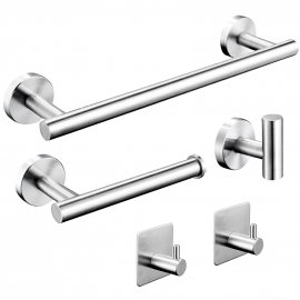 Stainless Steel Matt Silver Bathroom Accessories Set