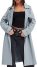 Women S Double Breasted Trench Coat Casual Windproof Long Lapel Pocket Coat With Belt