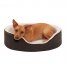 Large Orthopedic Dog Bed Sherpa & Suede Oval Lounger W/ Removable Washable Cover - Espresso, Large