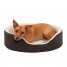 Large Orthopedic Dog Bed Sherpa & Suede Oval Lounger W/ Removable Washable Cover - Espresso, Large