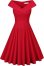 1950s Retro Vintage Sleeveless V Neck Midi Cocktail Swing Dress