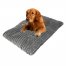 Soft Plush Dog Bed,Dog Crate Bed Pet Cushion Pet Pillow Bed Washable,Non-Slip Crate Dog Bed Crate Mat Pet Bed For Medium Large Dogs (X-Large, Grey2022)