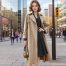 Spring Fall 2024 Knee-Length Classic Trench Coat Women's Khaki