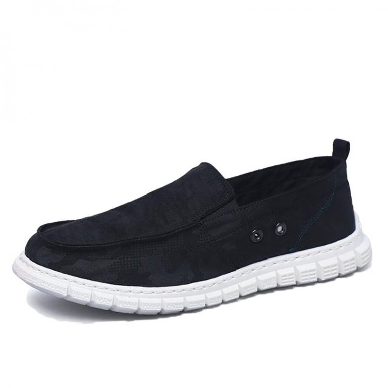 2024 Spring Breathable Deodorant Canvas Shoes Soft Sole Casual Black