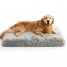 Dog Bed Luxurious Plush Washable Dog Beds With Removable Waterproof Cover Anti-Slip Egg Foam Pet Sleeping Mattress For Large, Jumbo, Medium, Small Dogs, 35 X 22 Inch, Gray