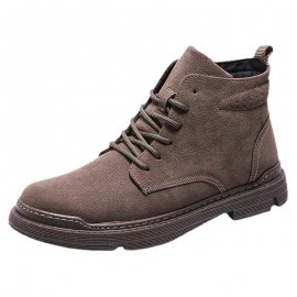 2024 New Men's Shoes New Year New Martin Boots Men's Korean Style Fashion Retro British Style Trendy Short Boots