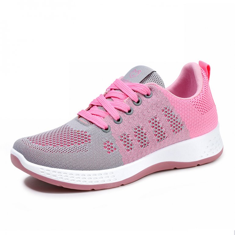 2024 Spring Summer Fall New Black Sneakers For Women Breathable Lightweight Gym Casual Running Pink