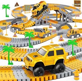 Children's Building Block Track Car Toy