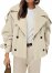 Women S Short Trench Coat Casual Double Breasted Short Jacket Autumn Fashion Outerwear With Belt