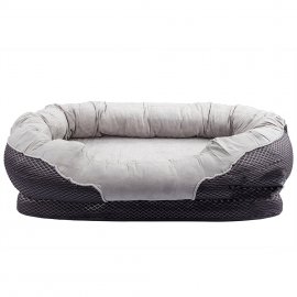 Dog Bed, Bolster Dog Beds For Small / Medium / Large Dogs With Removable Washable Cover, Waterproof Lining And Nonskid Bottom Couch