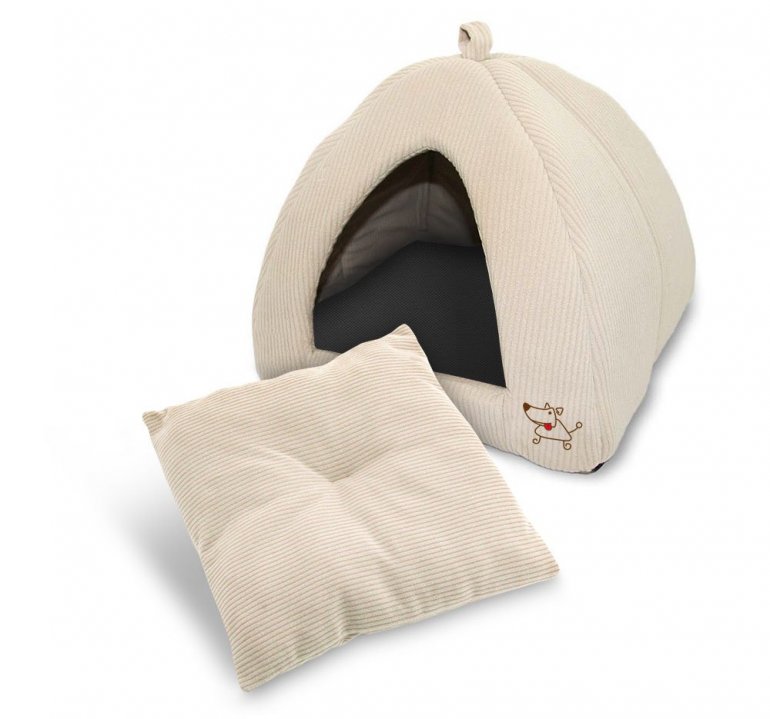 Bed For Dog And Cat By Best Pet Supplies - Beige Corduroy, 16" X 16" X H:14"