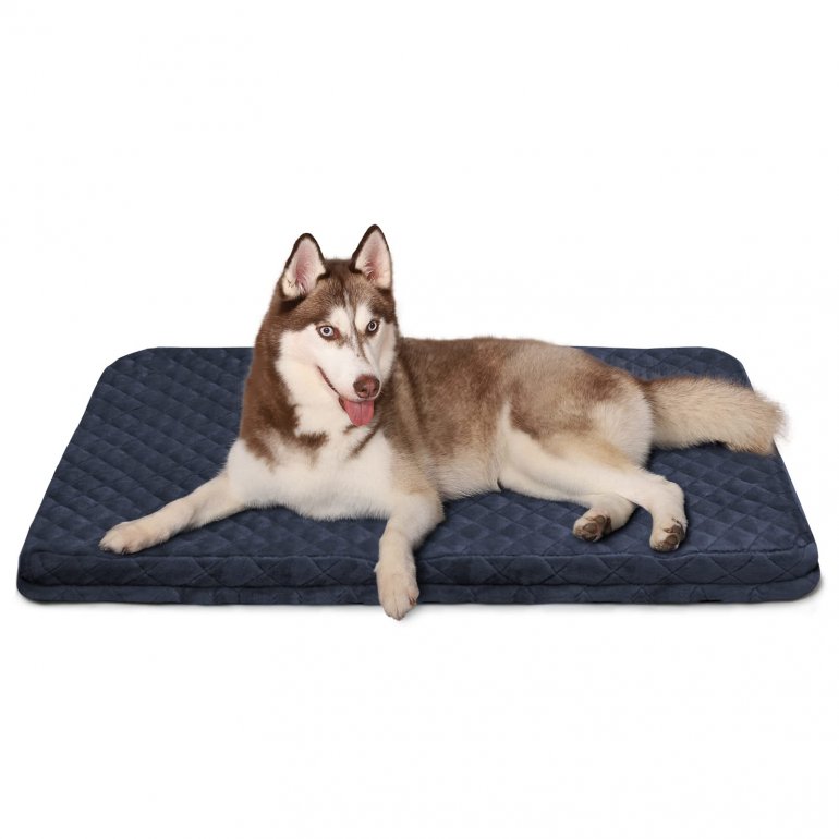 Large Dog Bed For Large Dogs, 39" Orthopedic Dog Bed For Rest With Removable Washable Cover - Soft Flannel Top Pet Beds With Anti Slip Bottom (Dark Grey, 39" X 33.5" X 2")