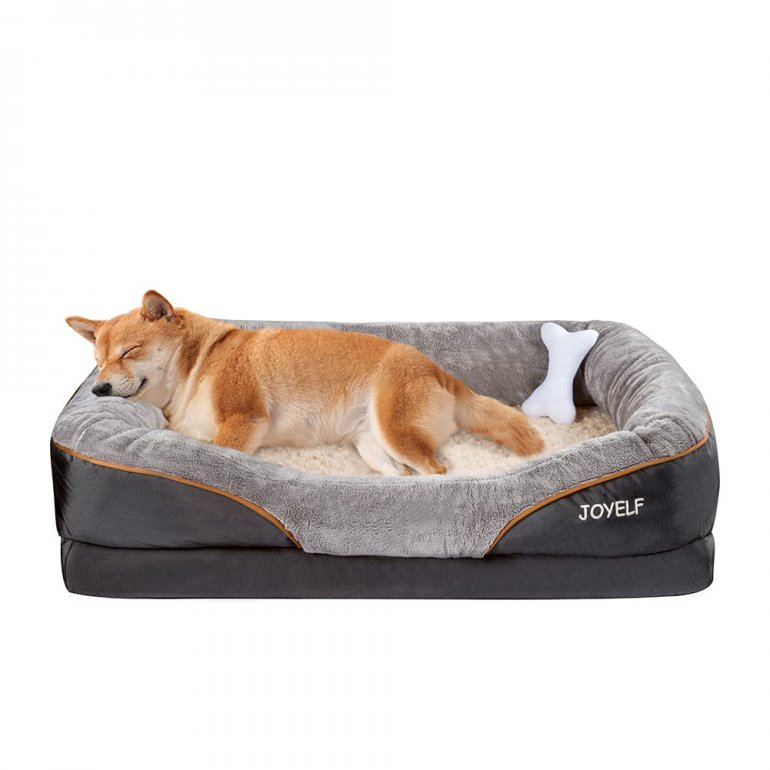 Large Memory Foam Dog Bed, Orthopedic Dog Bed & Sofa With Removable Washable Cover And Squeaker Toy As Gift