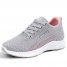 2024 Spring And Autumn New Flat Flat Flying Mesh Breathable Sneakers Gray