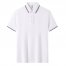 Polo Shirt Overalls T-Shirt Cotton Lapel Short Sleeve White