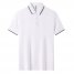 Polo Shirt Overalls T-Shirt Cotton Lapel Short Sleeve White