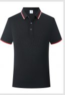 Summer Work Shirt T-Shirt Short-Sleeved Polo Shirt Lapel Black